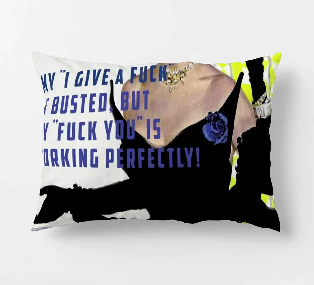 My "I Give A Fuck" Is Busted cuscino da Gallery Print and Art Limited
