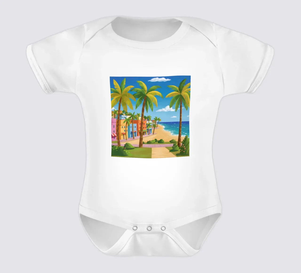 Sentiero di Palm Beach body neonato maniche corte da Chroma Haven
