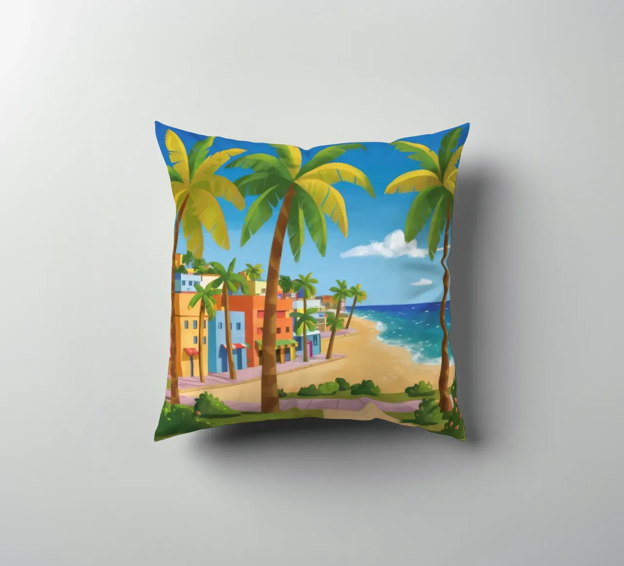 Sentiero di Palm Beach cuscino da Chroma Haven