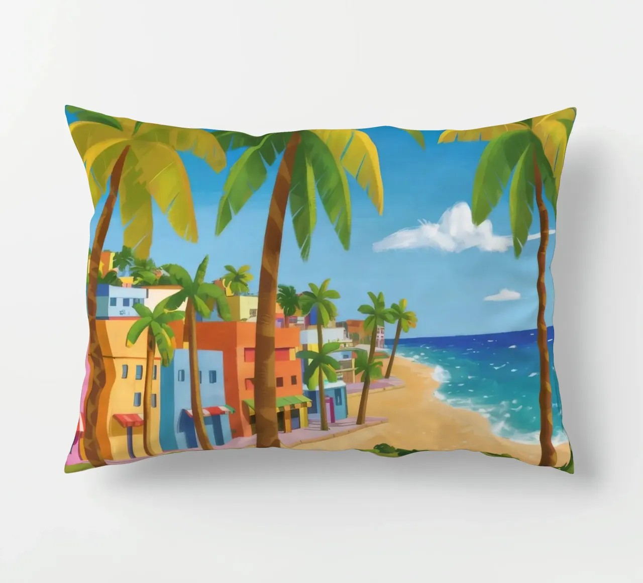 Sentiero di Palm Beach cuscino da Chroma Haven
