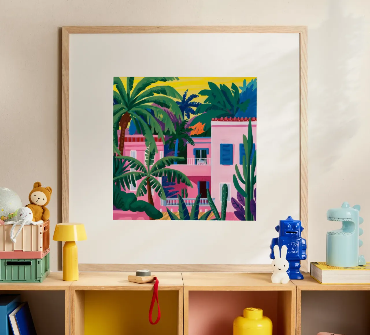 Villa rosa tropicale poster da Chroma Haven