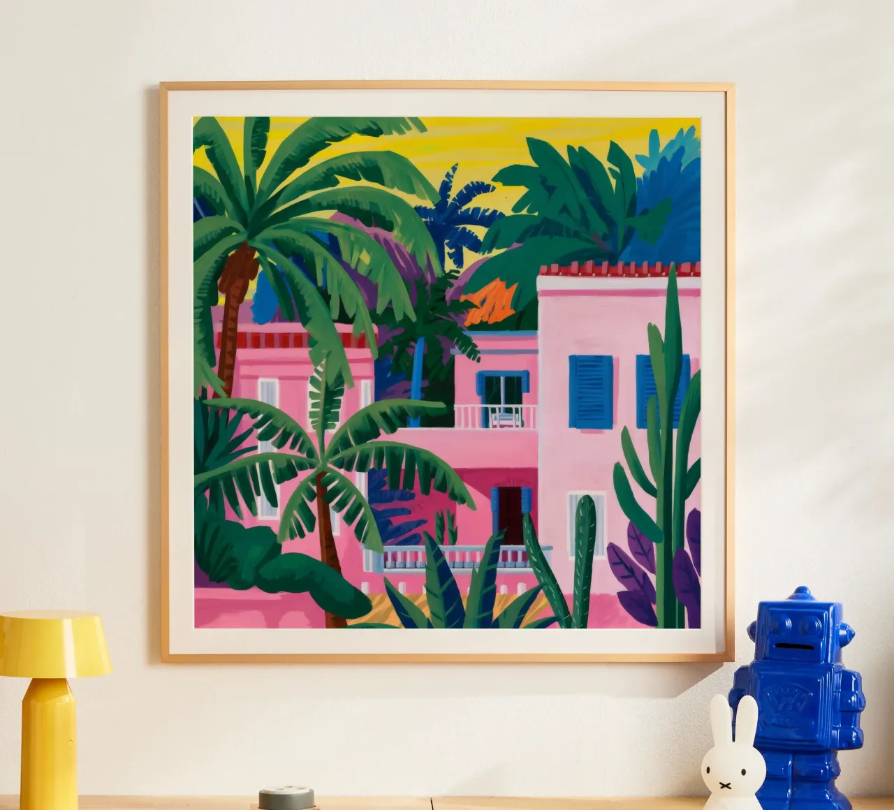 Villa rosa tropicale poster da Chroma Haven