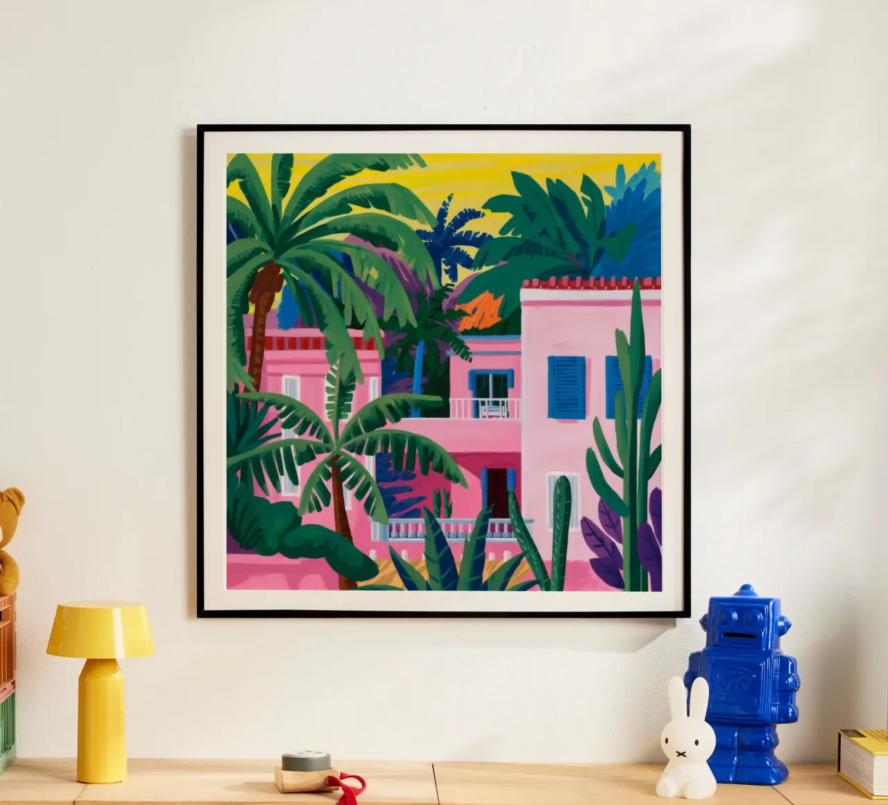 Villa rosa tropicale poster da Chroma Haven