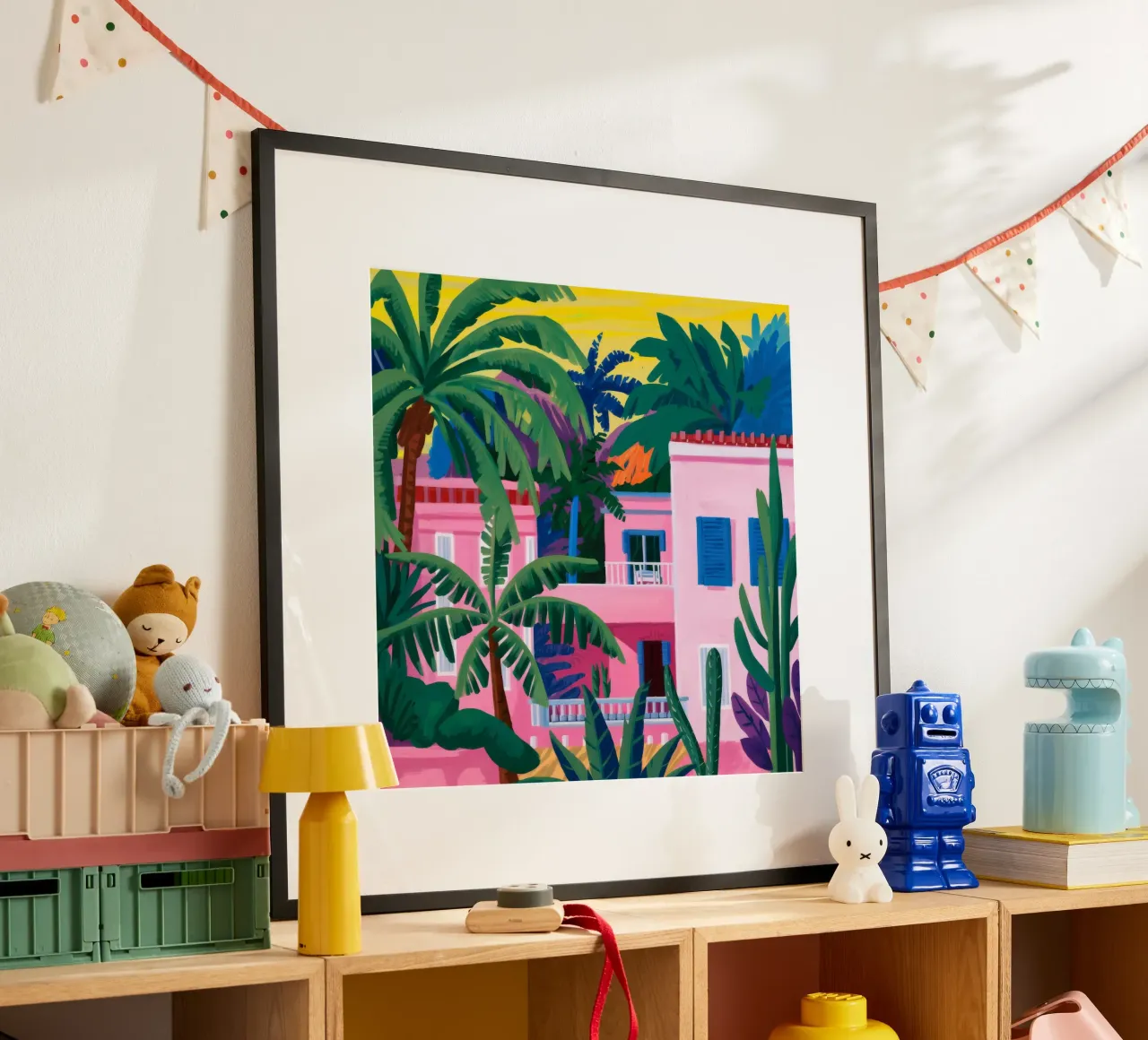 Villa rosa tropicale poster da Chroma Haven