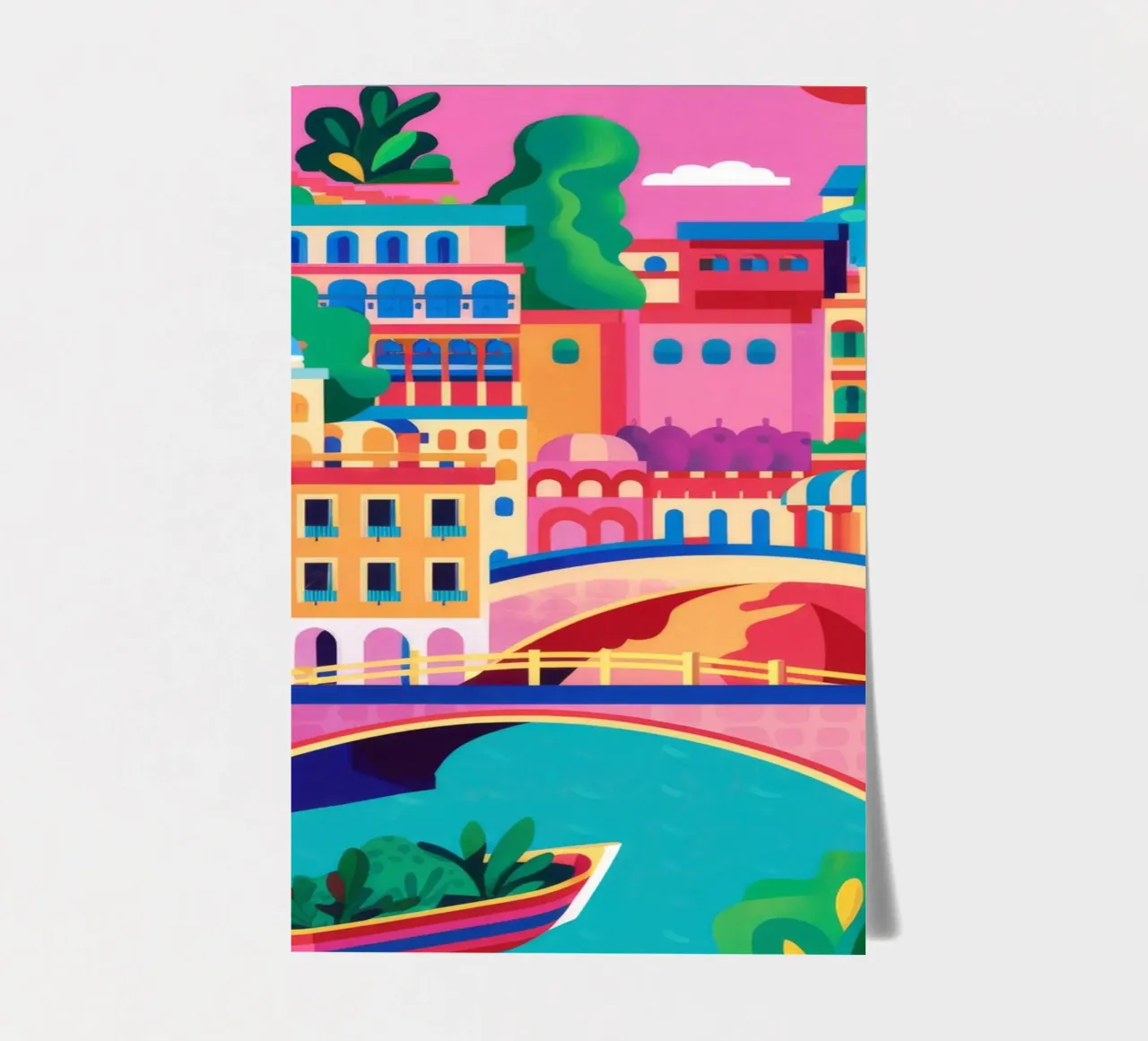 Riverside Rainbow Town sticker sheet by Chroma Haven