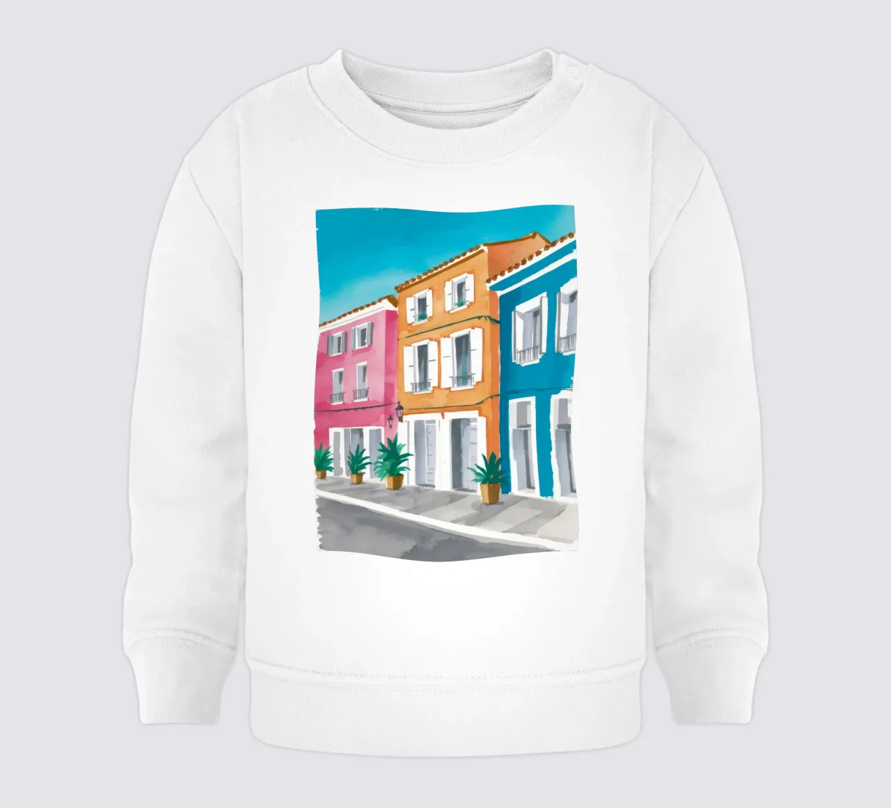 Prospettiva di Azure Street felpa neonato da Chroma Haven