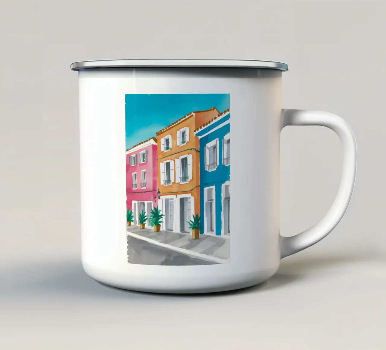 Prospettiva di Azure Street tazza in smalto da Chroma Haven