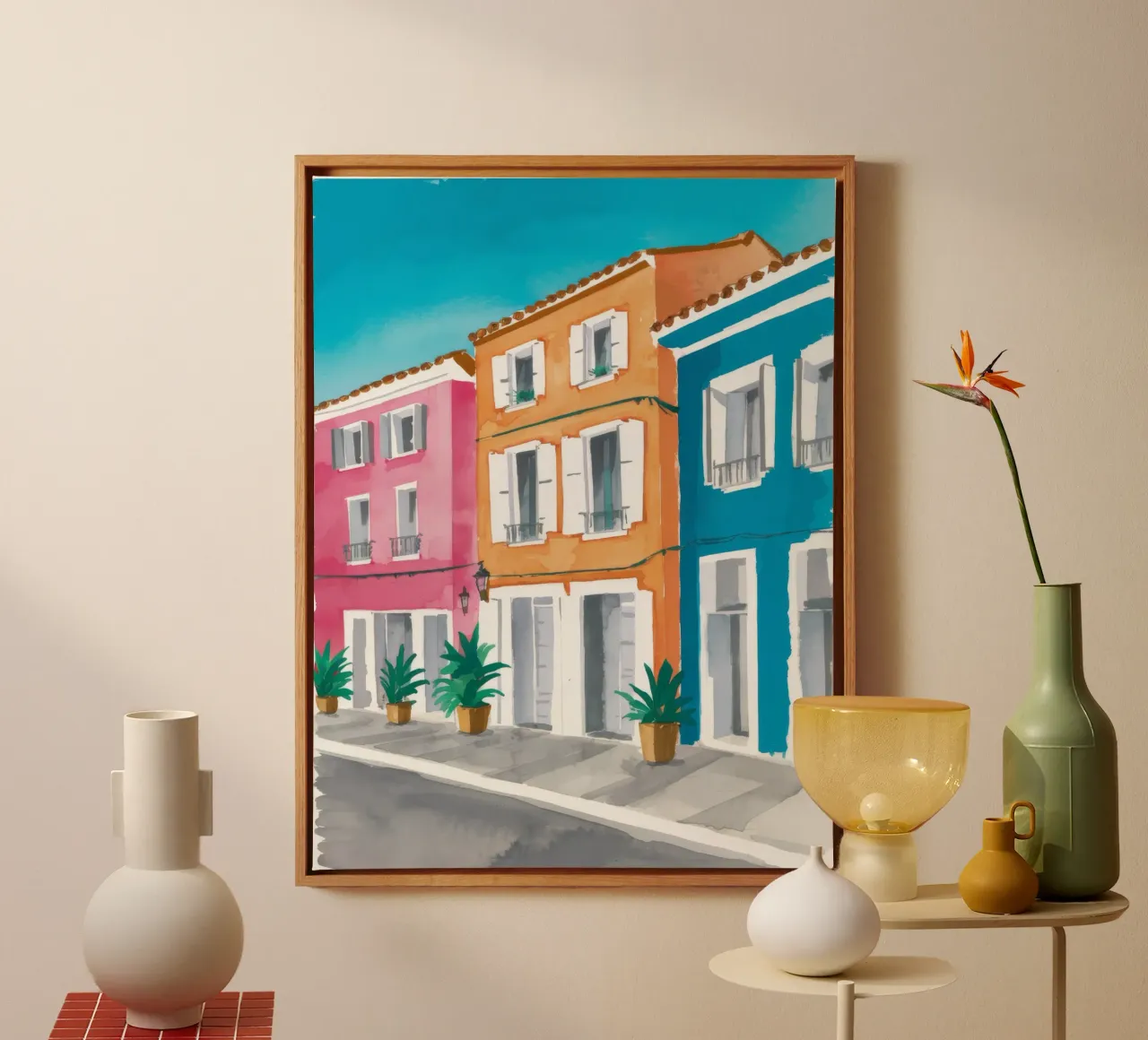 Prospettiva di Azure Street tela con Cornice a cassetta da Chroma Haven