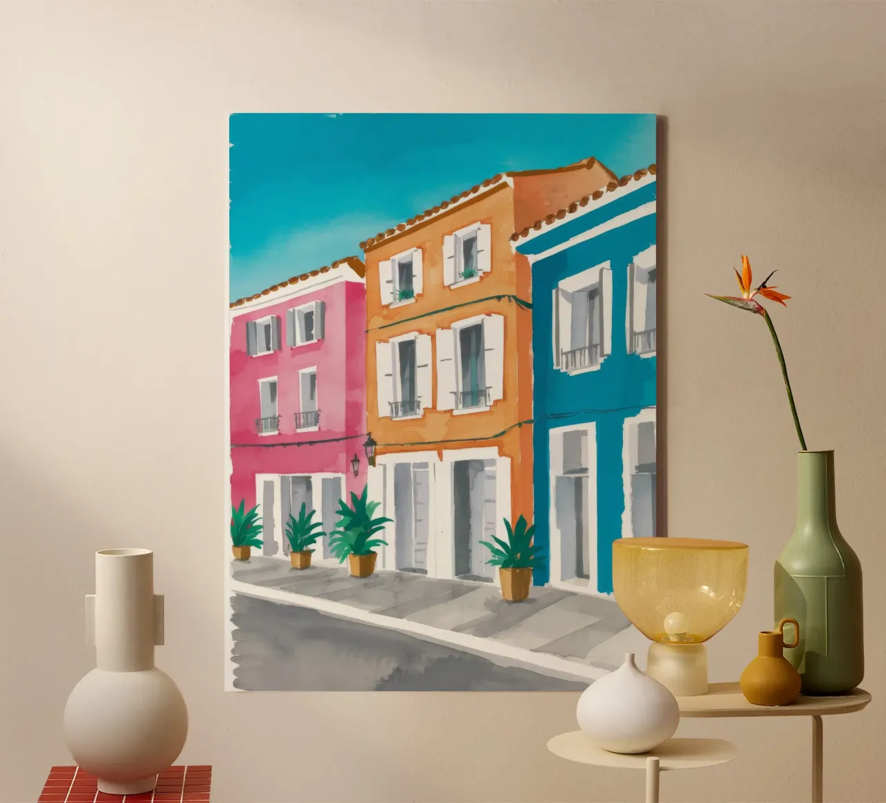 Prospettiva di Azure Street tela con Cornice a cassetta da Chroma Haven
