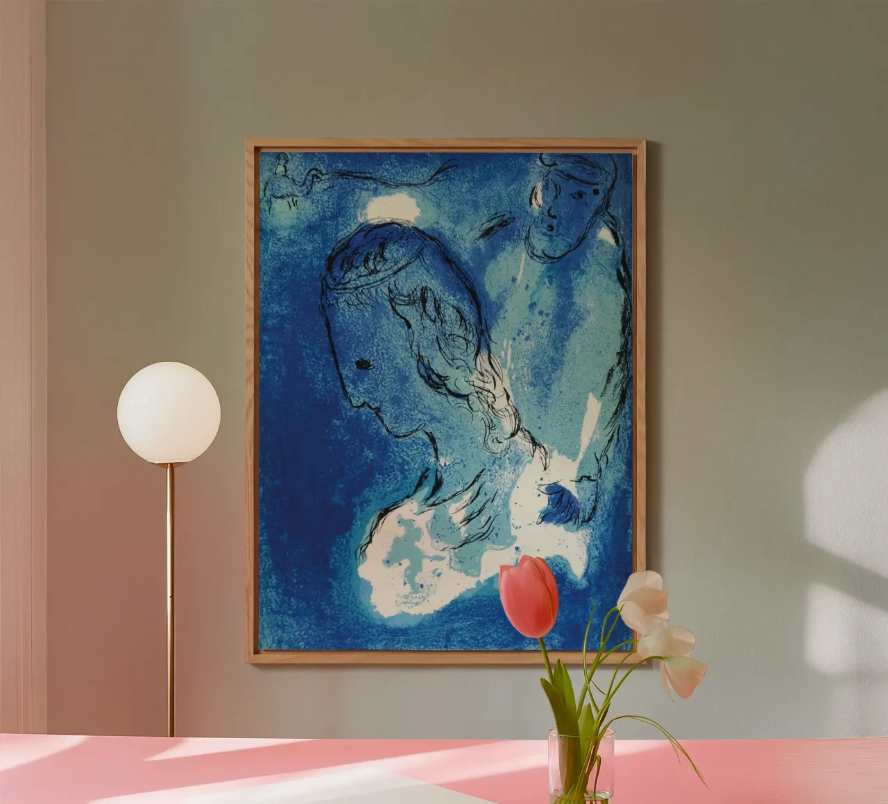 Abramo e Sara di Marc Chagall Bibbia alluminio dibond da MC Exhebition