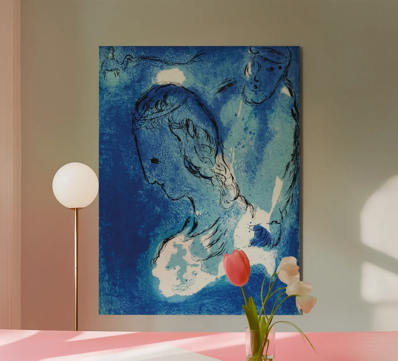 Abramo e Sara di Marc Chagall Bibbia alluminio dibond da MC Exhebition