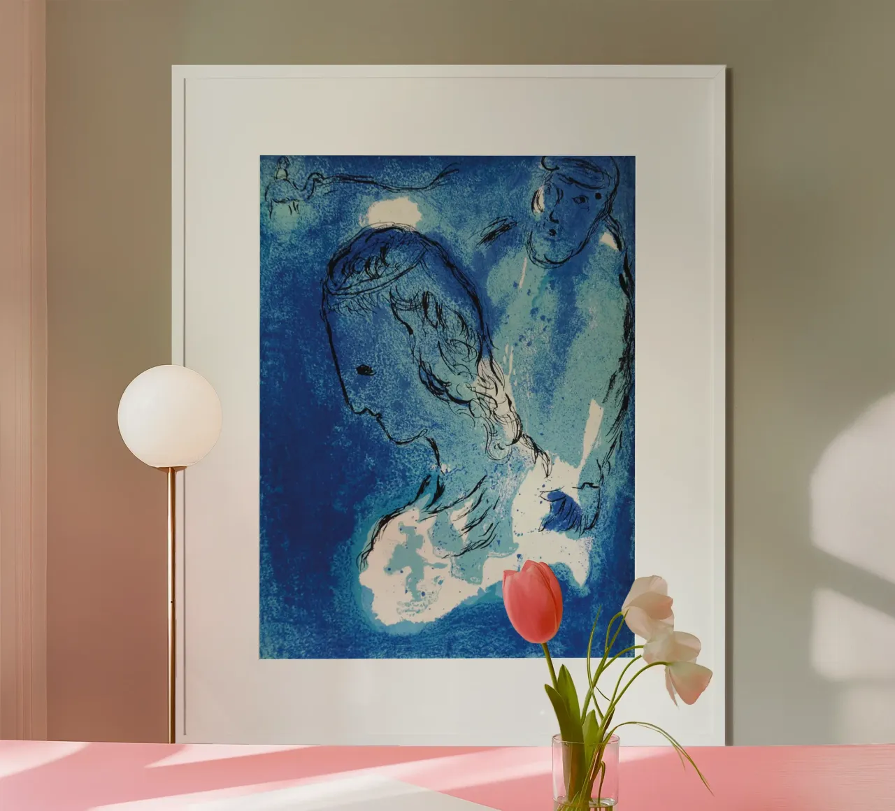 Abraham et Sarah par Marc Chagall Bible hahnemühle de MC Exhebition