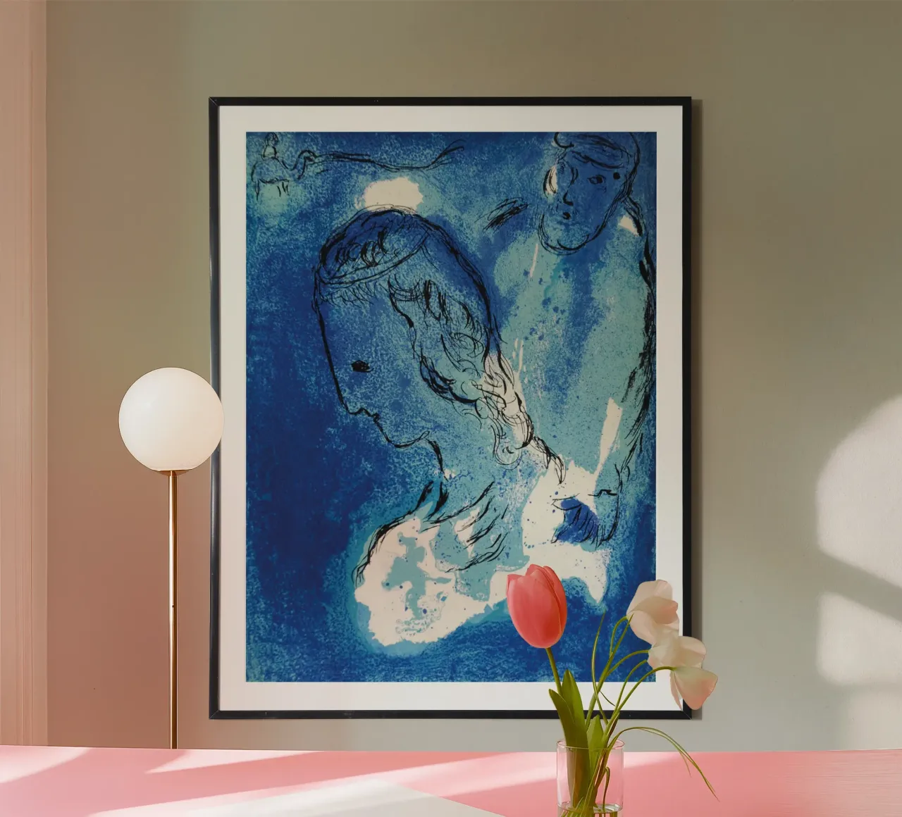 Abraham et Sarah par Marc Chagall Bible hahnemühle de MC Exhebition