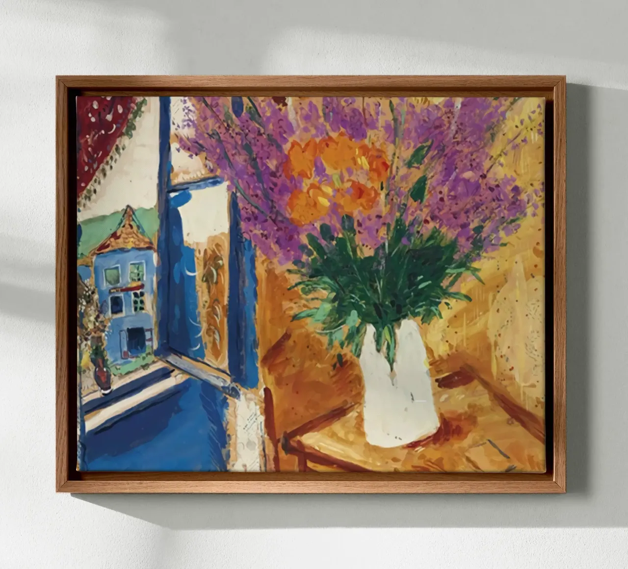 Bloem 11 van Marc Chagall Muur canvas met Baklijst van MC Exhebition