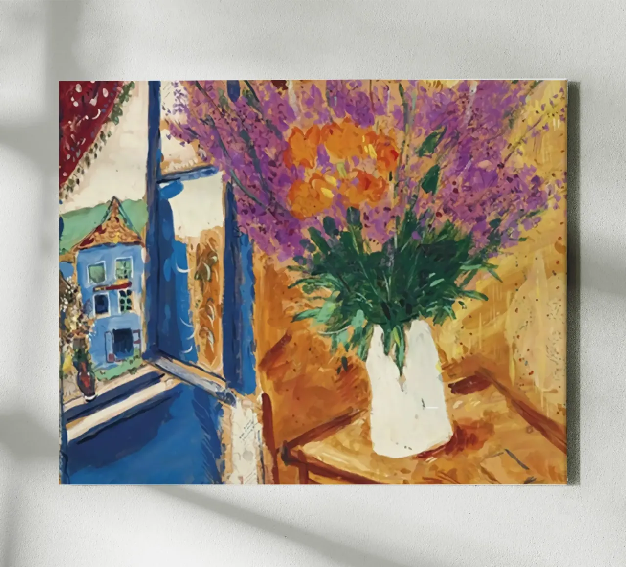 Bloem 11 van Marc Chagall Muur canvas met Baklijst van MC Exhebition