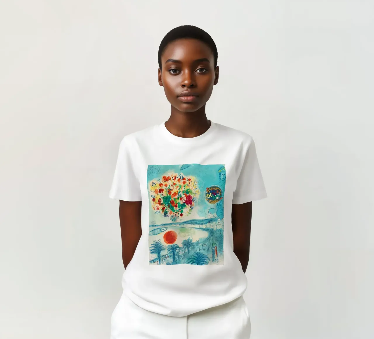 Fiore e sole di Marc Chagall t-shirt da MC Exhebition