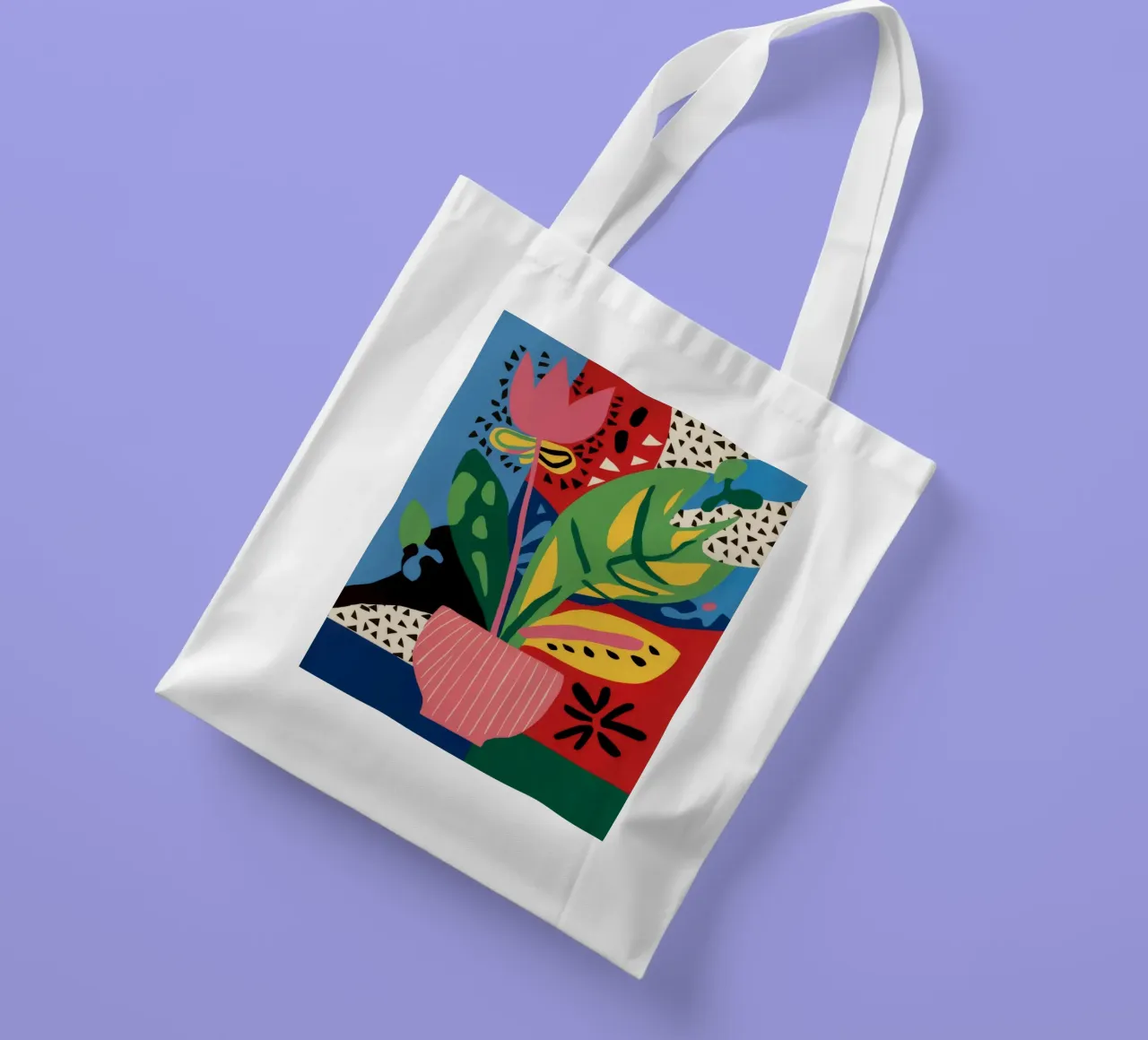 Tropical Leaf Boldness tote bag by Chroma Haven