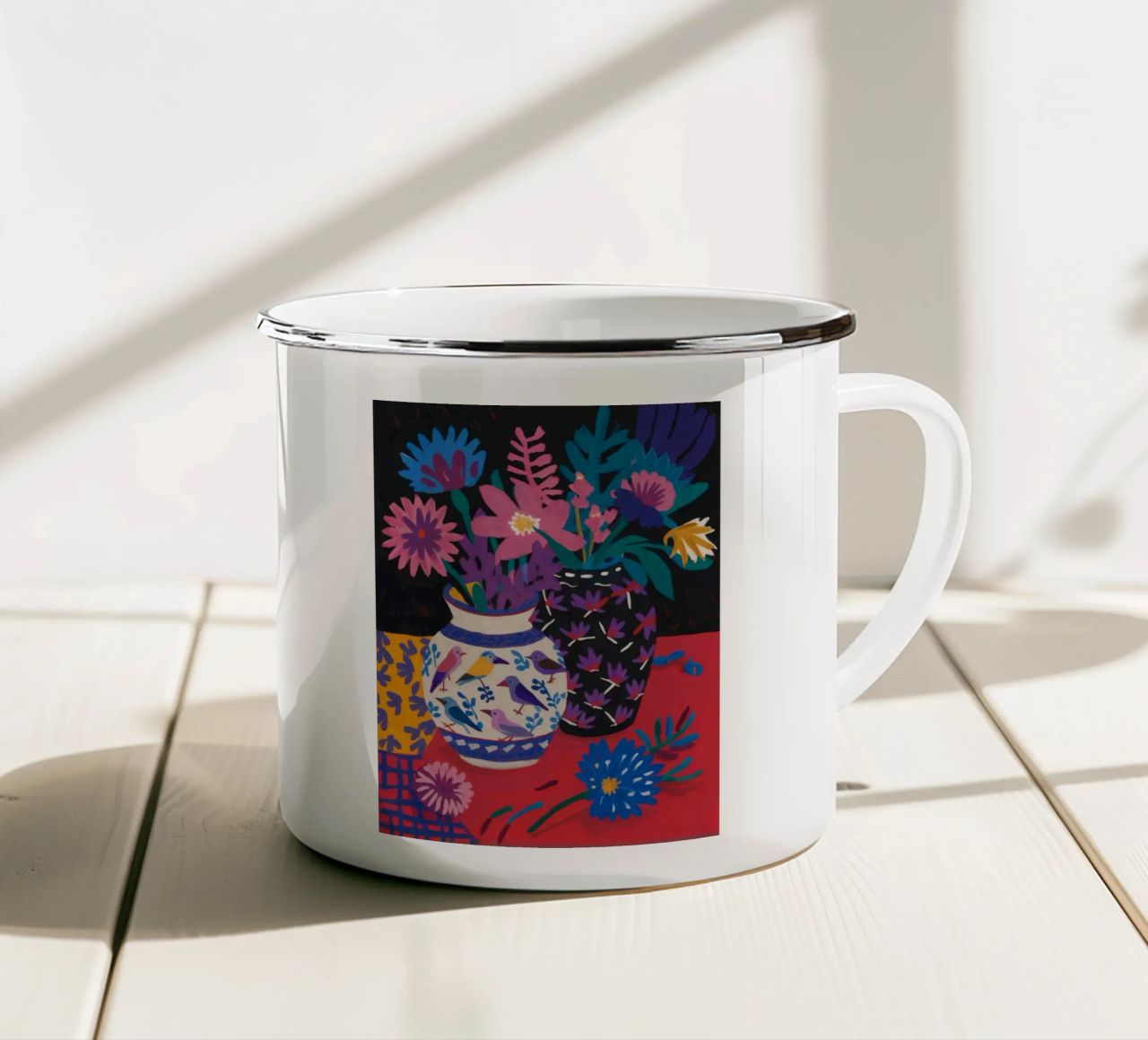 Vaso Midnight Bloom tazza in smalto da Paez Harmony