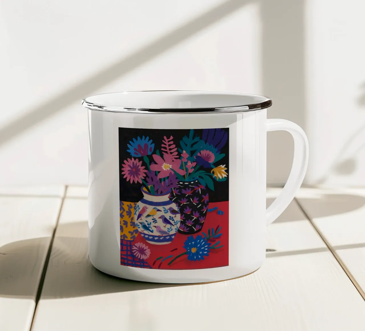 Vaso Midnight Bloom tazza in smalto da Paez Harmony