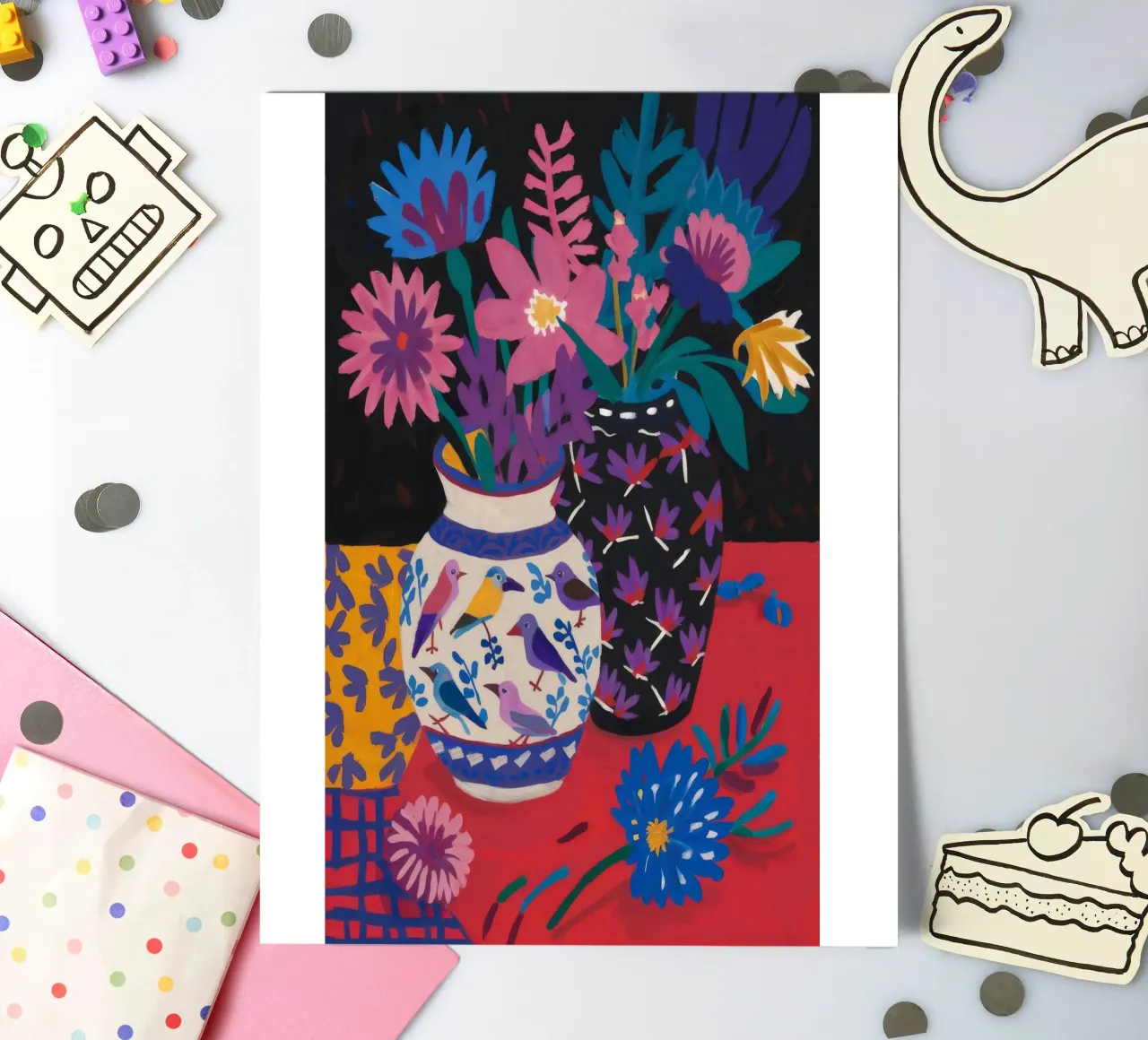 Vase Midnight Bloom planche autocollant de Paez Harmony