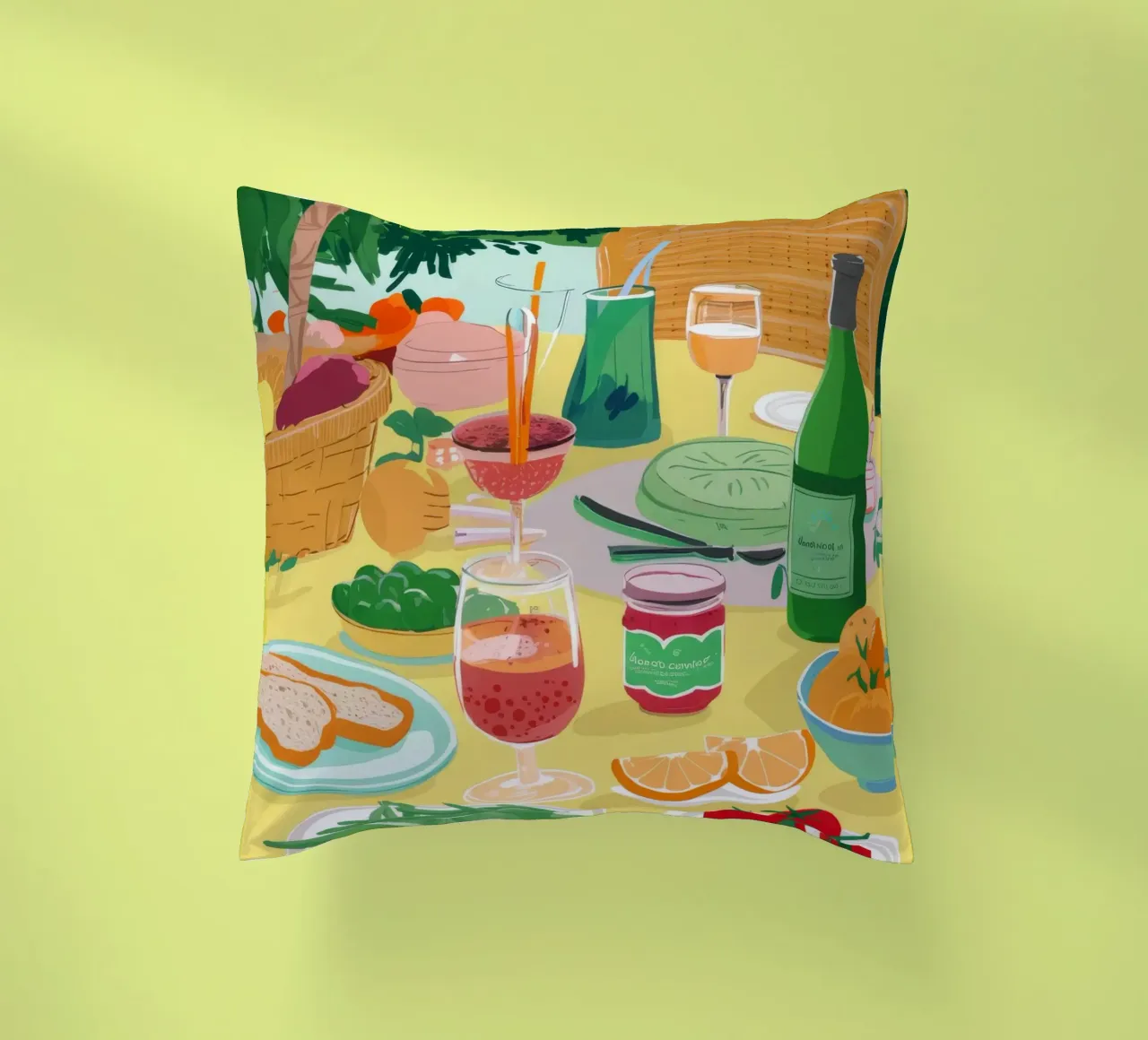 Alfresco Feast Sunshine decorative cushion by Paez Harmony