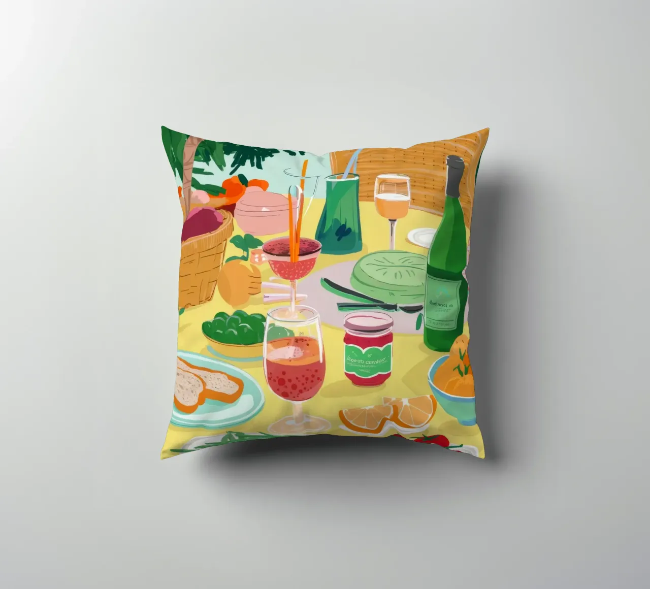 Alfresco Feast Sunshine decorative cushion by Paez Harmony