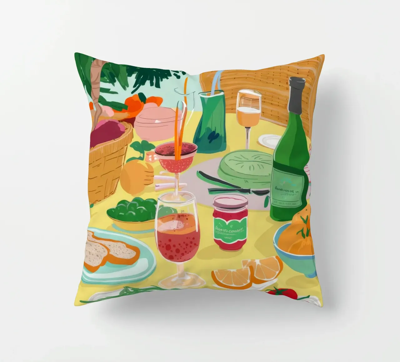 Alfresco Feast Sunshine decorative cushion by Paez Harmony
