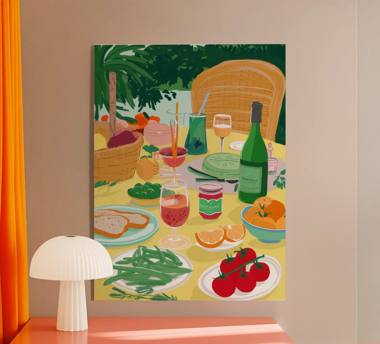 Alfresco Feast Sunshine acrylic glass by Paez Harmony