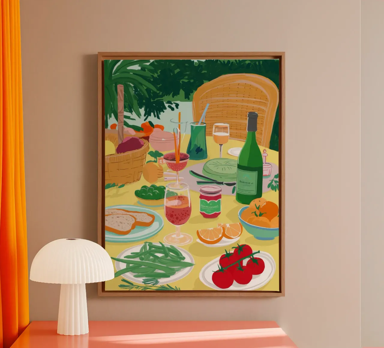 Alfresco Feast Sunshine canvas by Paez Harmony