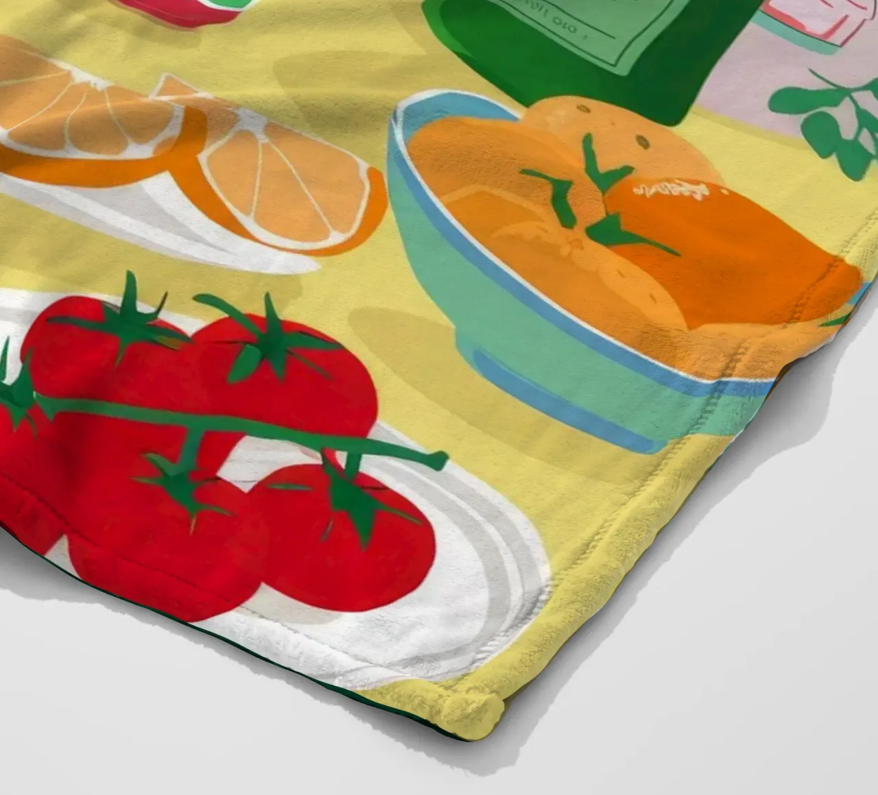 Alfresco Feast Sunshine fleece blanket by Paez Harmony