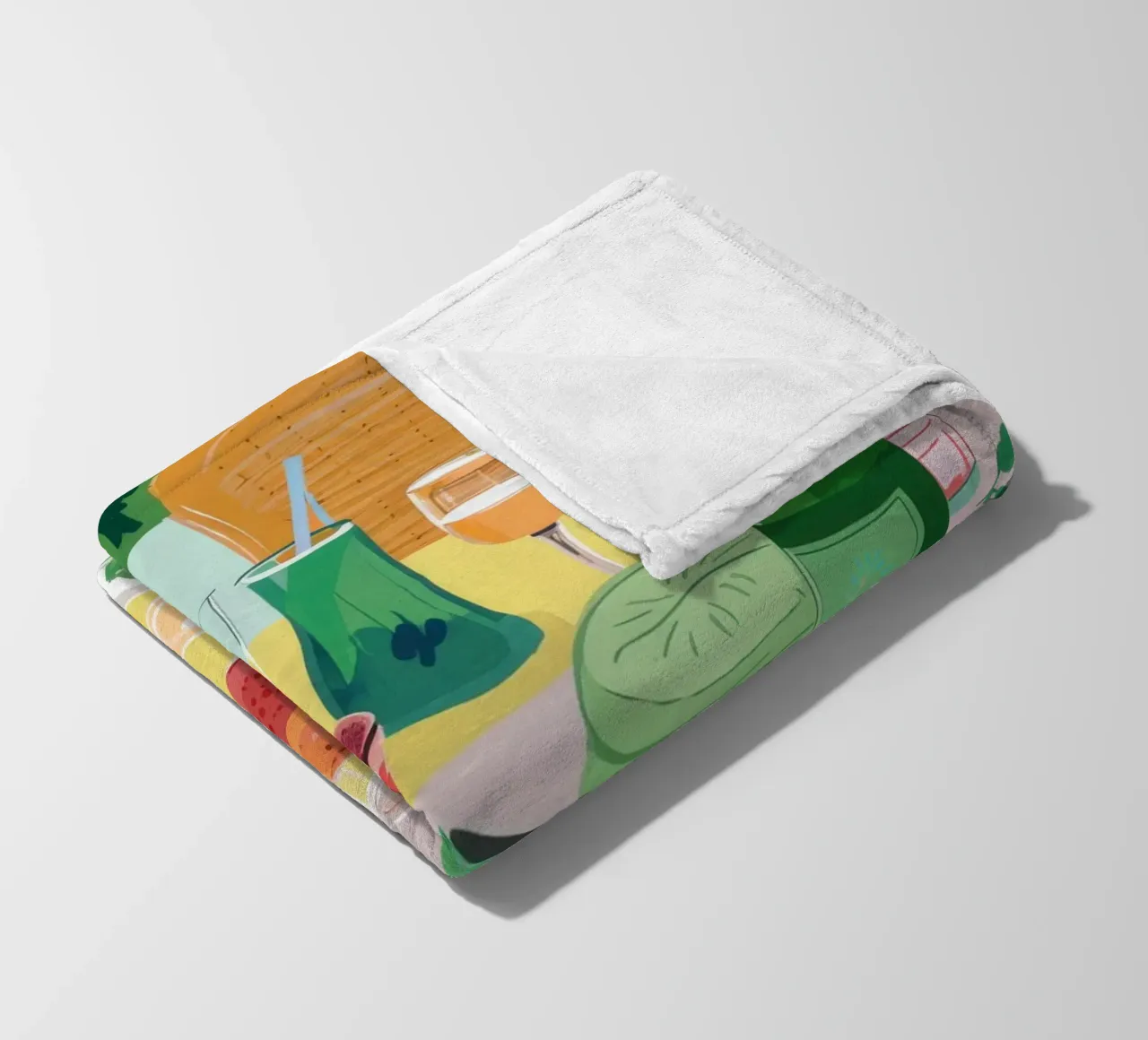 Alfresco Feast Sunshine fleece blanket by Paez Harmony