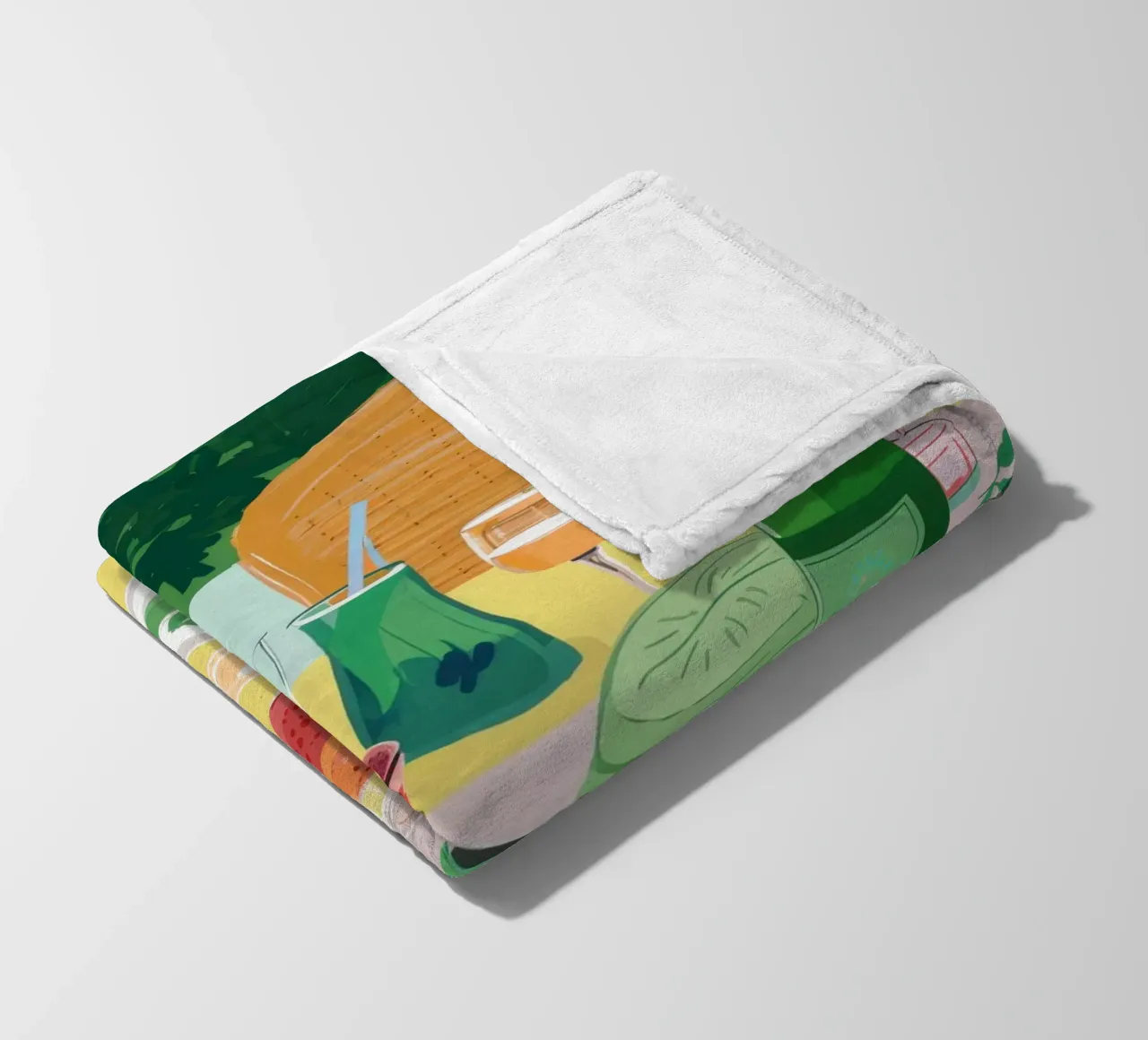 Alfresco Feast Sunshine fleece blanket by Paez Harmony