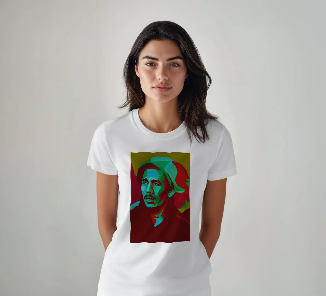 bob marley retro pop art wpap t-shirt da aiswa
