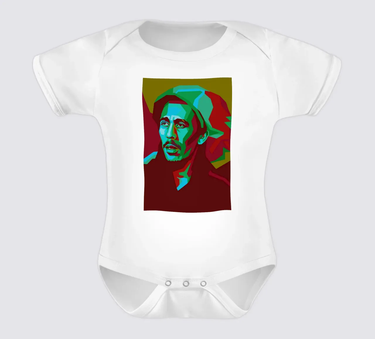 bob marley retro pop art wpap body neonato maniche corte da aiswa