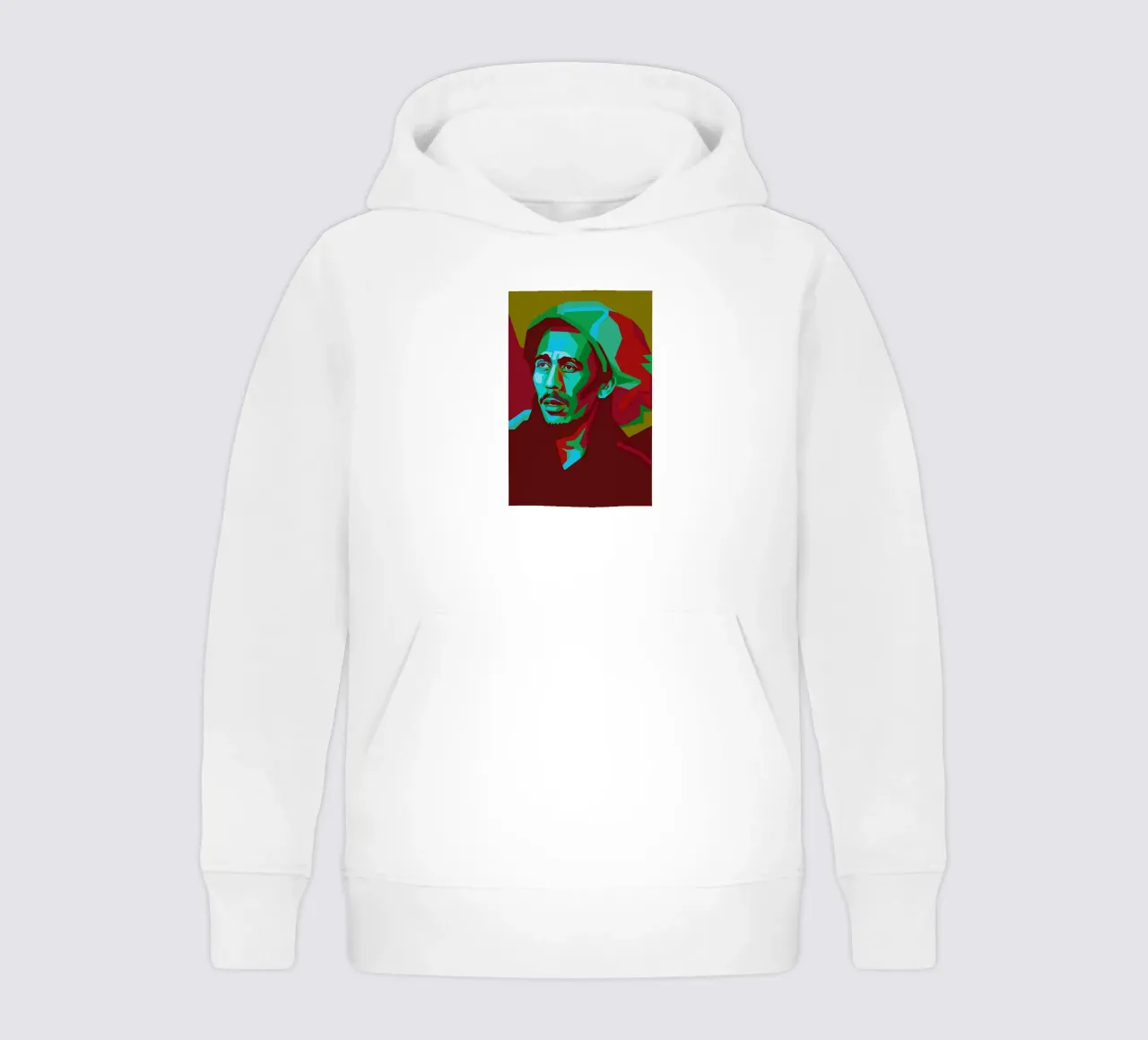 bob marley retro pop art wpap felpa bambino con cappuccio da aiswa
