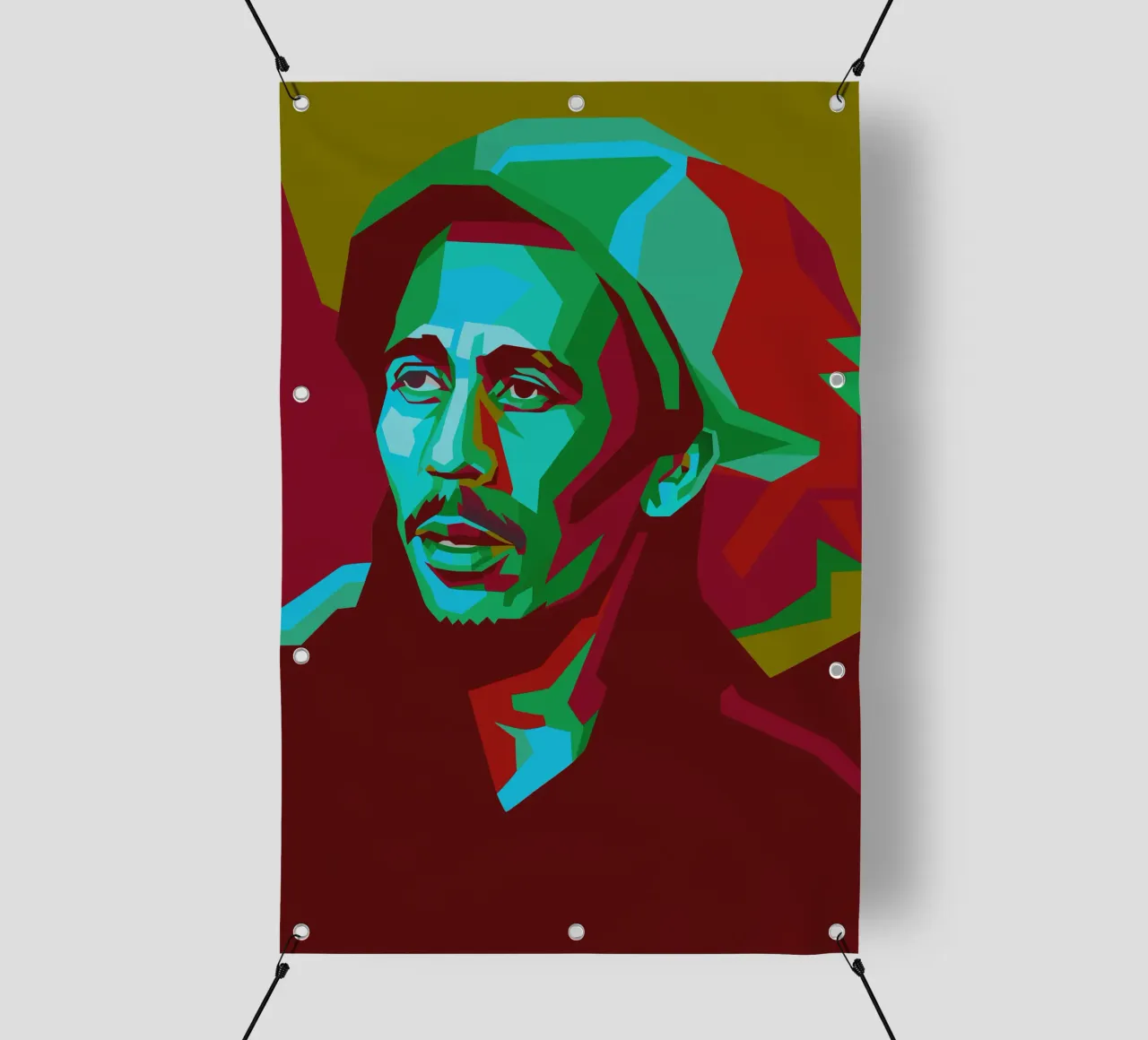 bob marley retro pop art wpap telo in pvc da aiswa