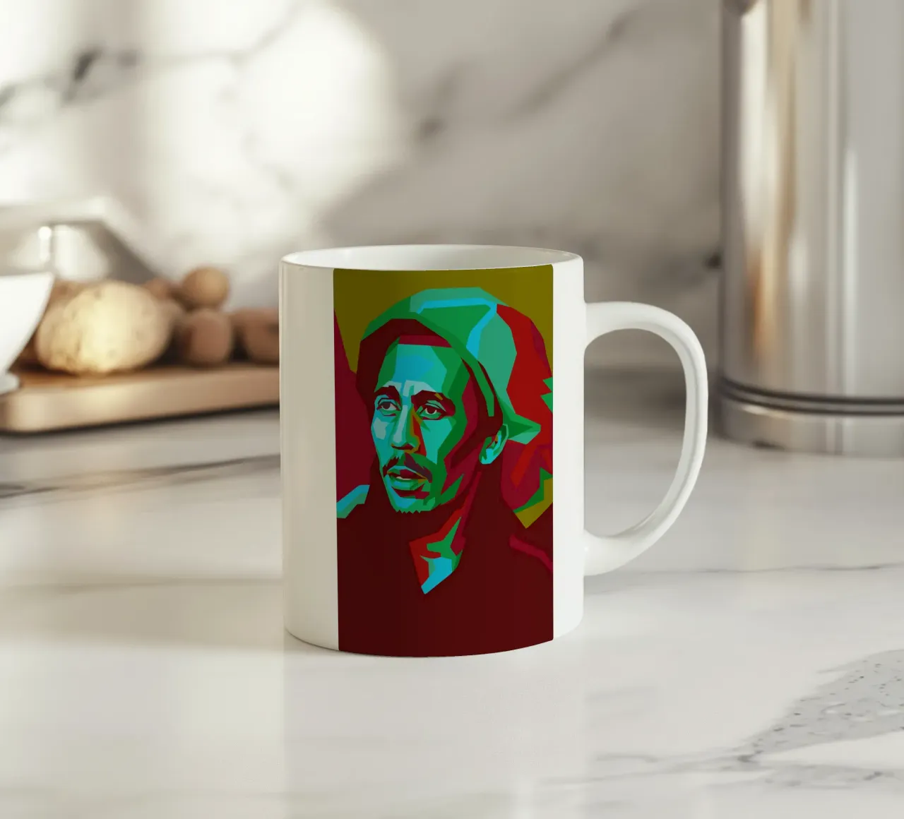 bob marley retro pop art wpap tazza in ceramica da aiswa