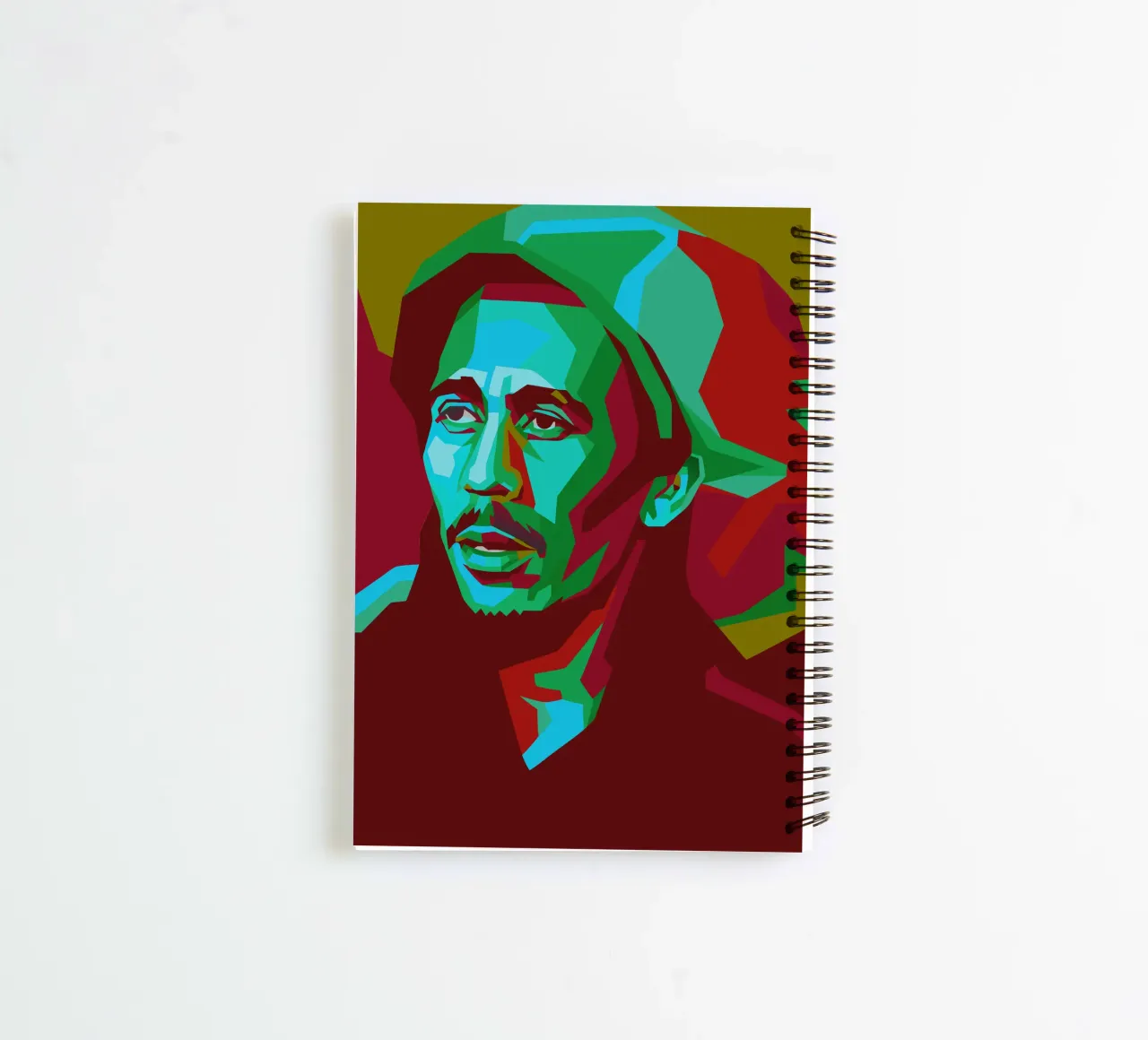 bob marley retro pop art wpap spiral notebook by aiswa