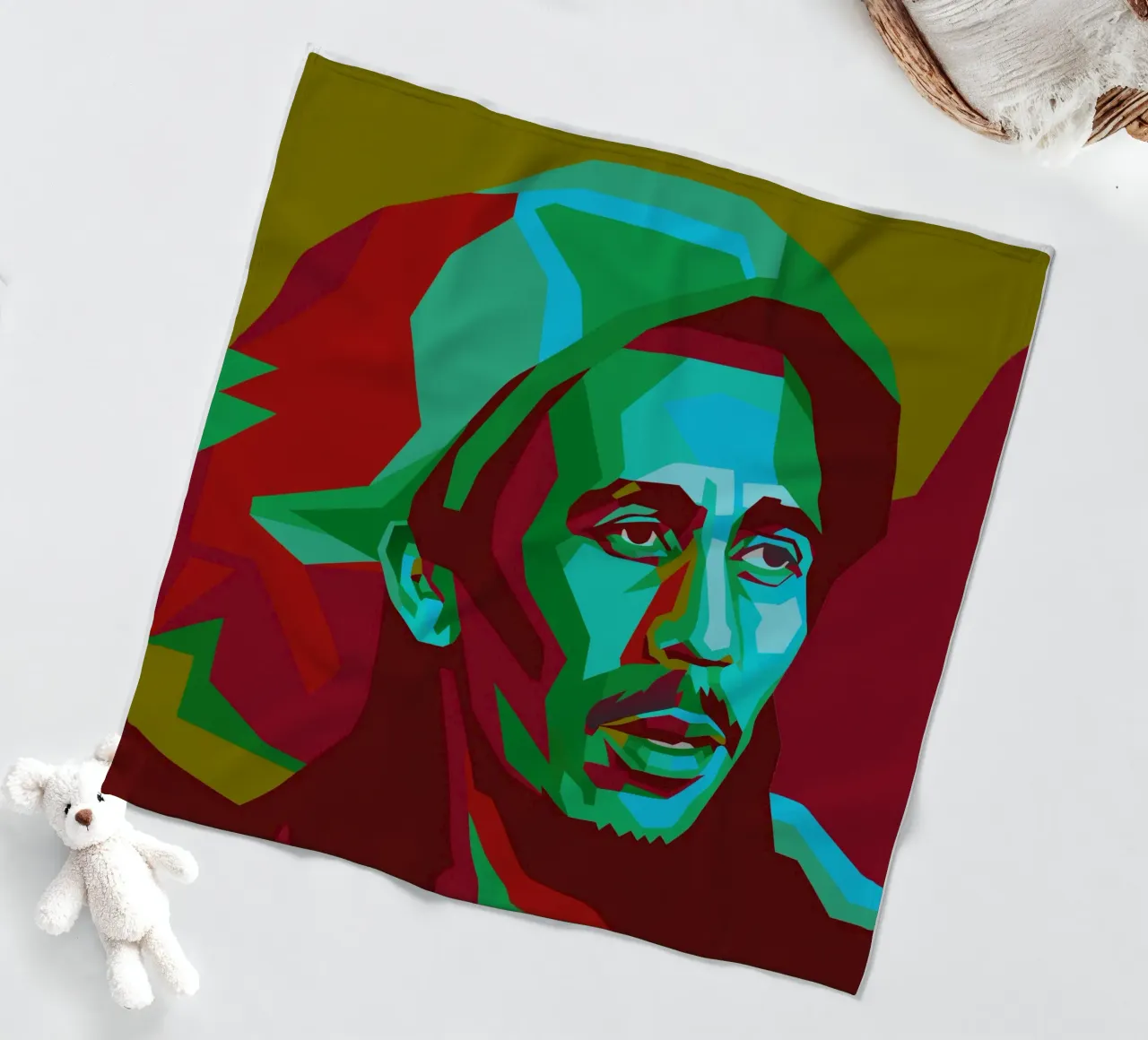 bob marley retro pop art wpap coperta in pile da aiswa