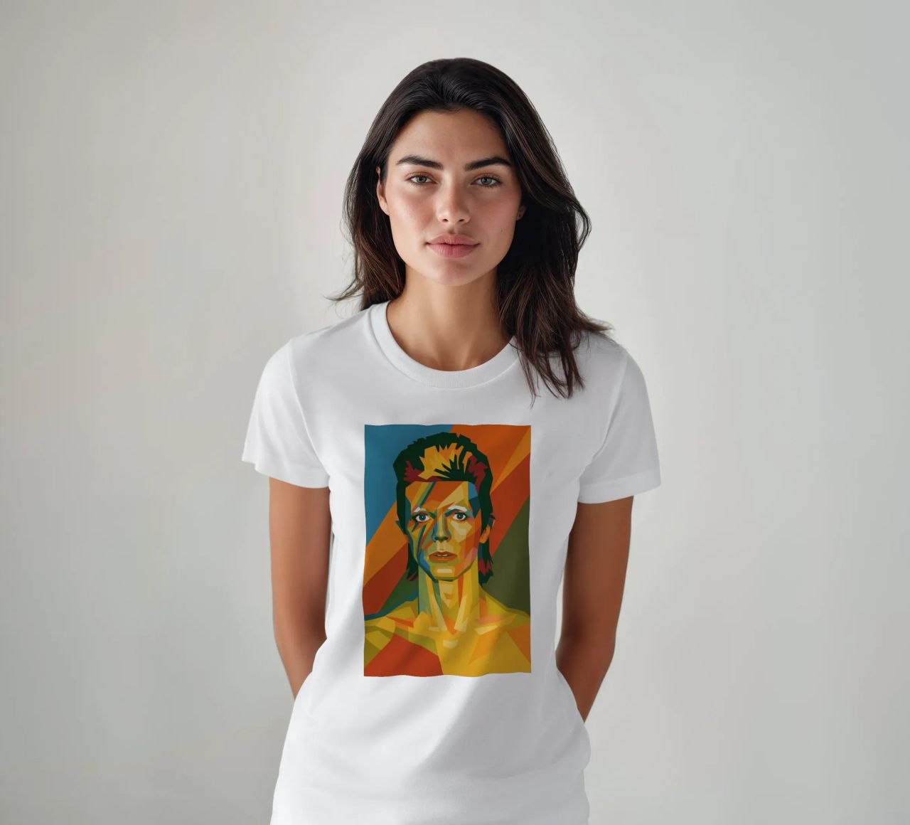 bowie retro pop art wpap t-shirt da aiswa
