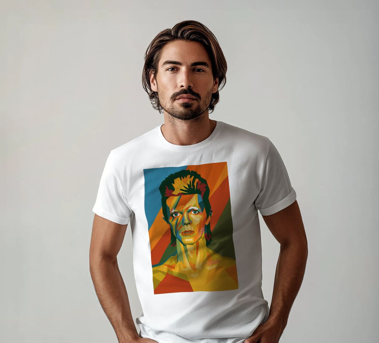bowie retro pop art wpap t-shirt da aiswa