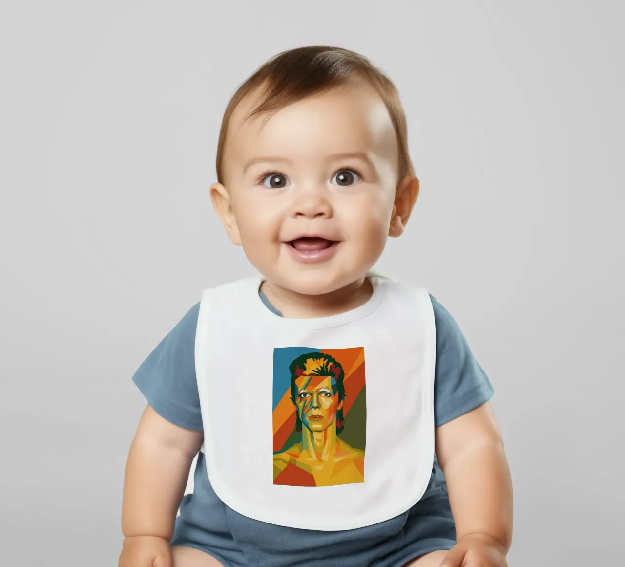 bowie retro pop art wpap bavaglino da aiswa