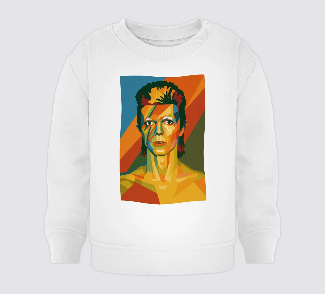 bowie retro pop art wpap felpa neonato da aiswa