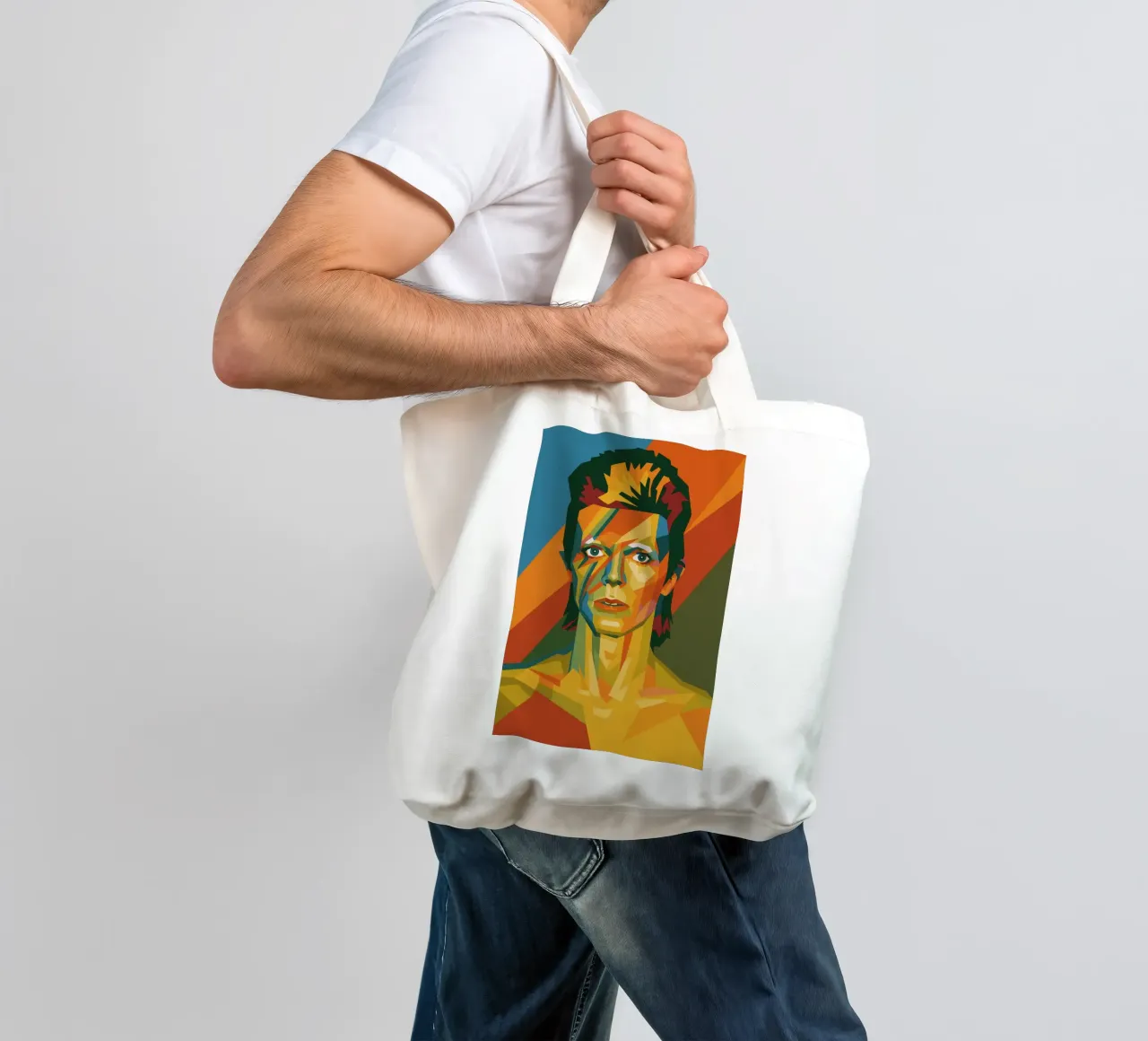 bowie retro pop art wpap borsa in juta da aiswa