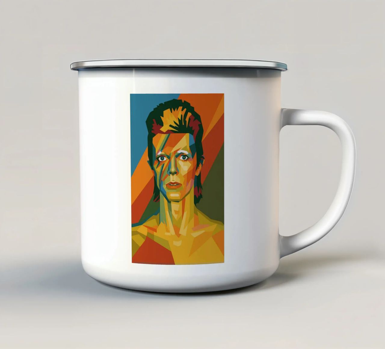 bowie retro pop art wpap tazza in smalto da aiswa