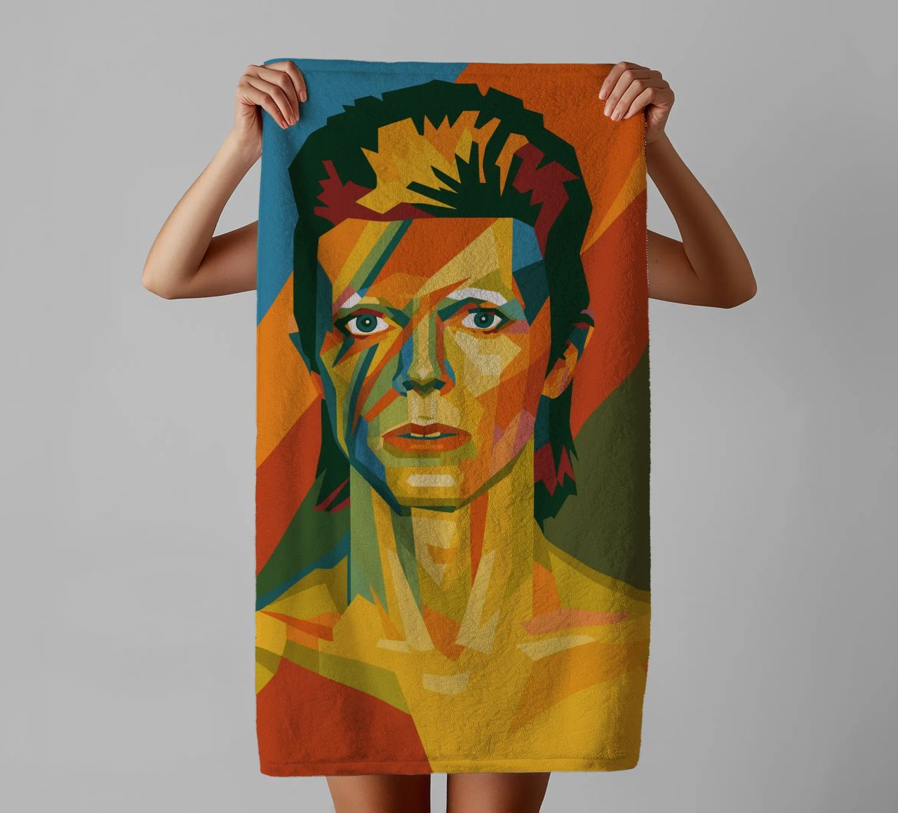 bowie retro pop art wpap asciugamano da bagno da aiswa