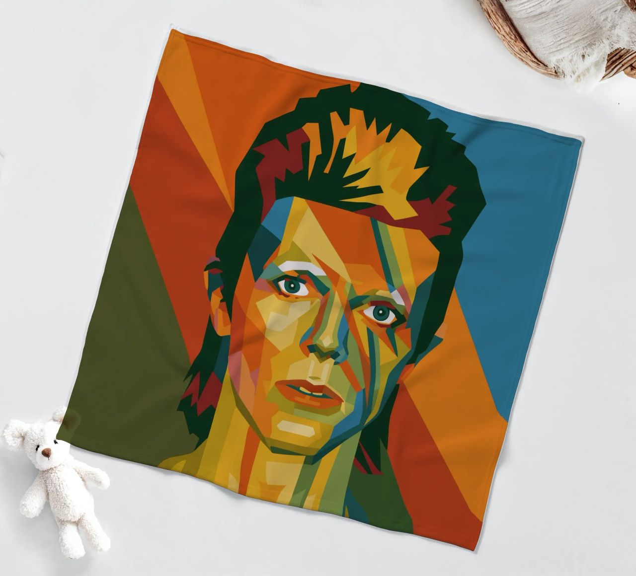 bowie retro pop art wpap coperta in pile da aiswa