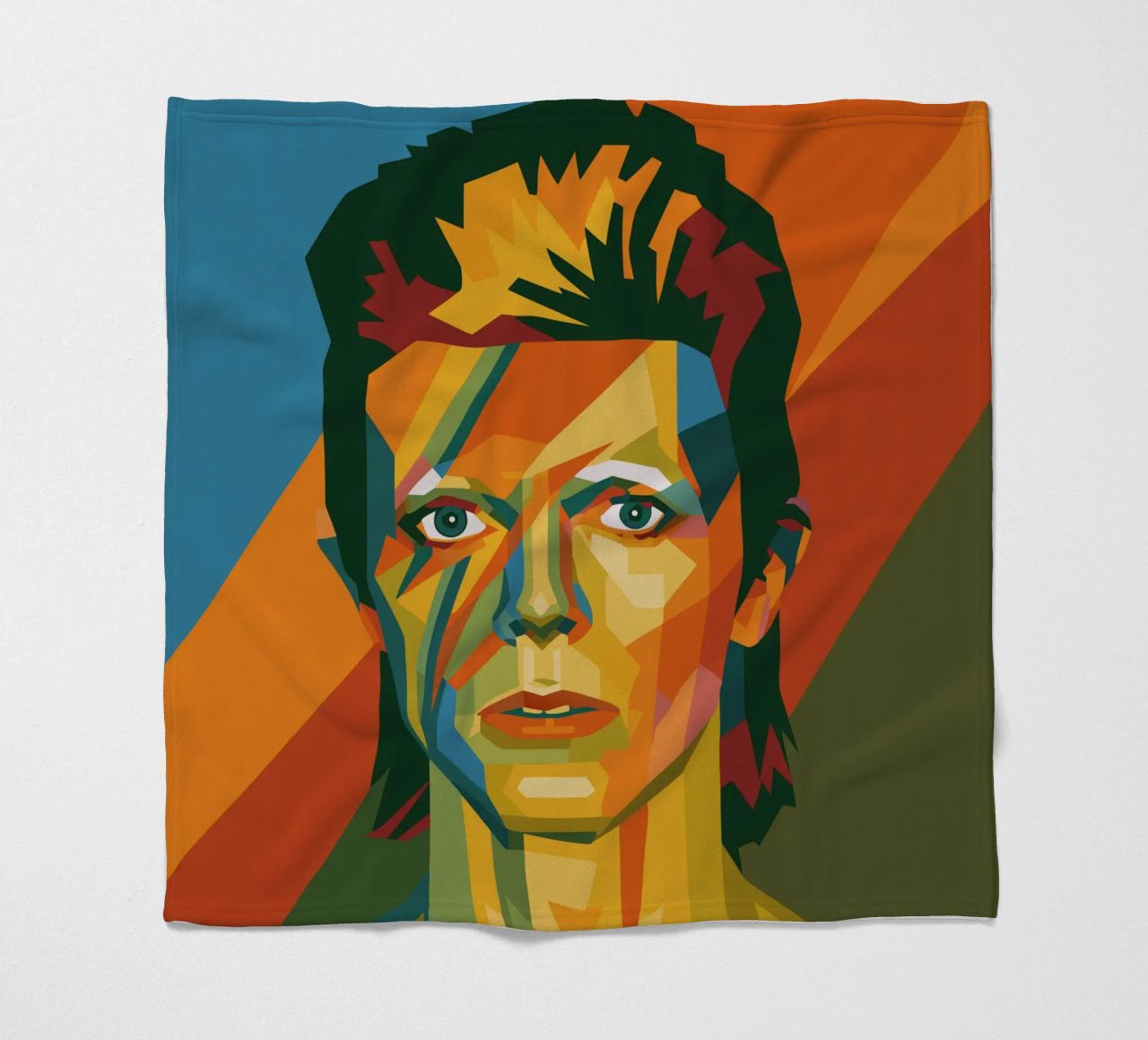 bowie retro pop art wpap coperta in pile da aiswa