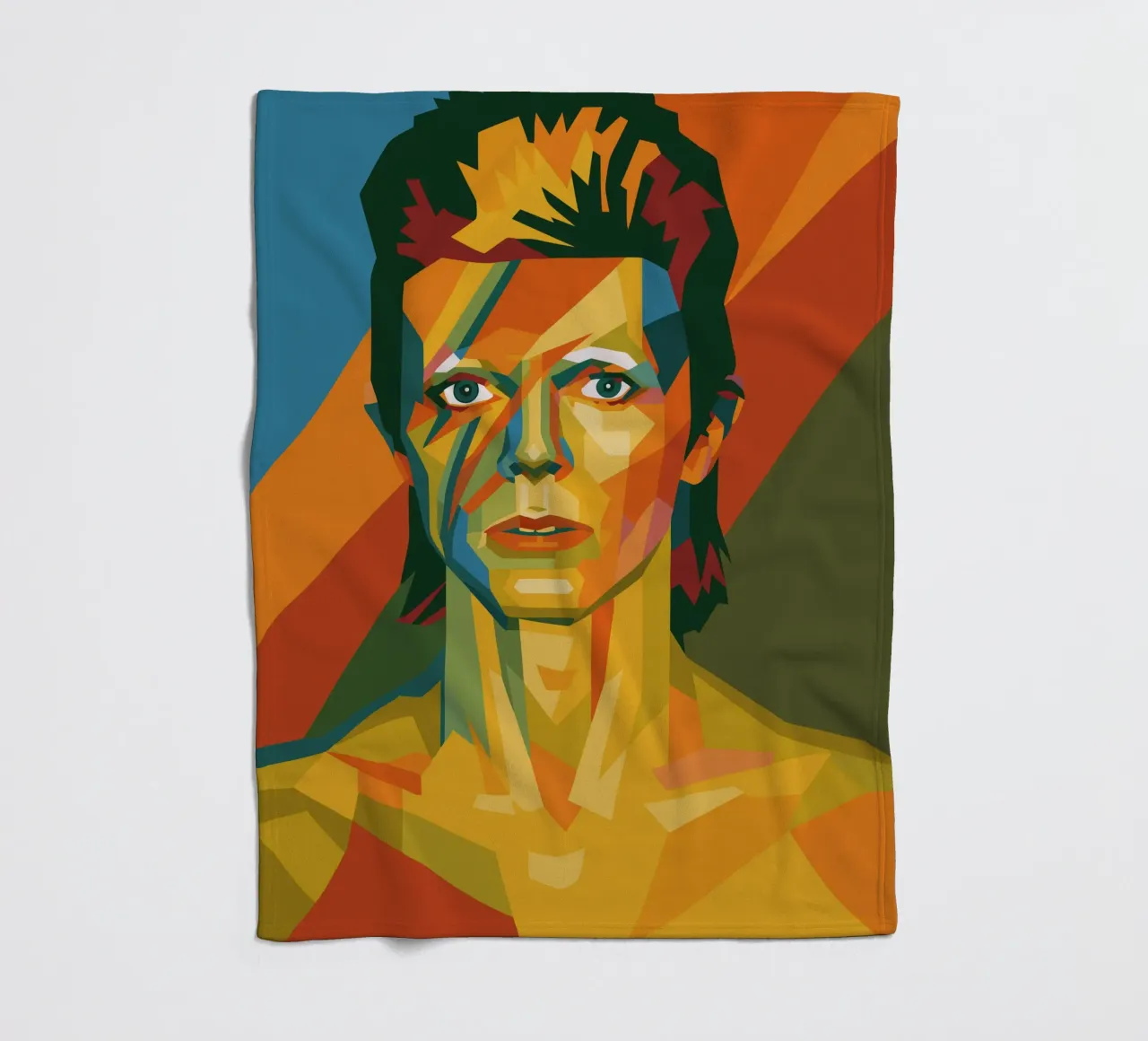 bowie retro pop art wpap coperta in pile da aiswa