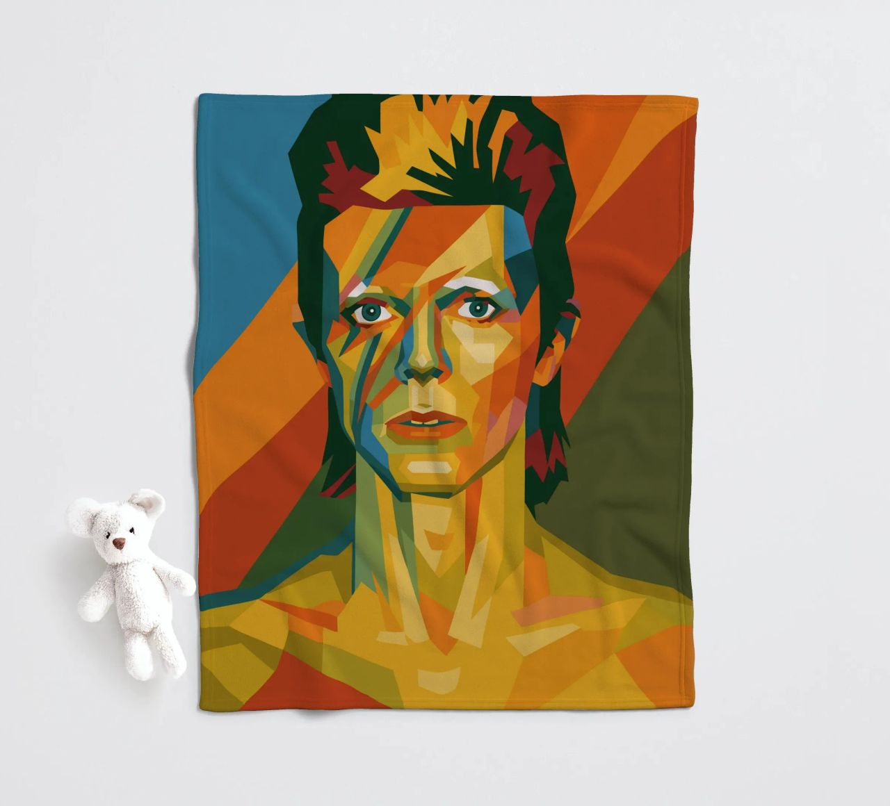 bowie retro pop art wpap coperta in pile da aiswa